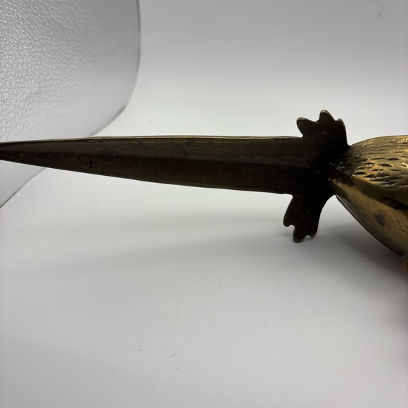 Vintage Brass Pheasant Sculpture 12” - Picture 5 of 7